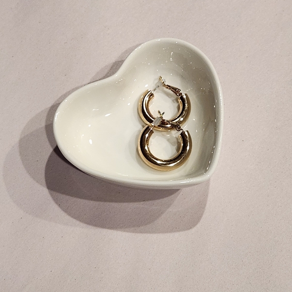 Chunky Gold-Toned Hoop Earrings - Picture 7 of 10